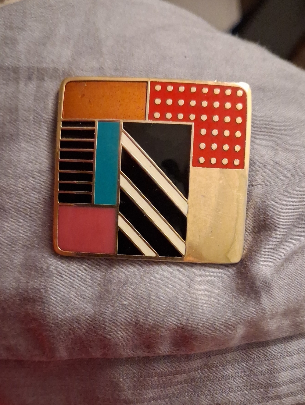 Laurel Burch "NAGOYA"  Signed Enamel Pin
